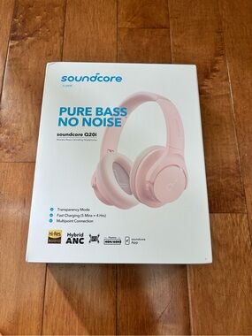 soundcore Q20i Wireless Noise Cancelling On-Ear Headphones - Pink